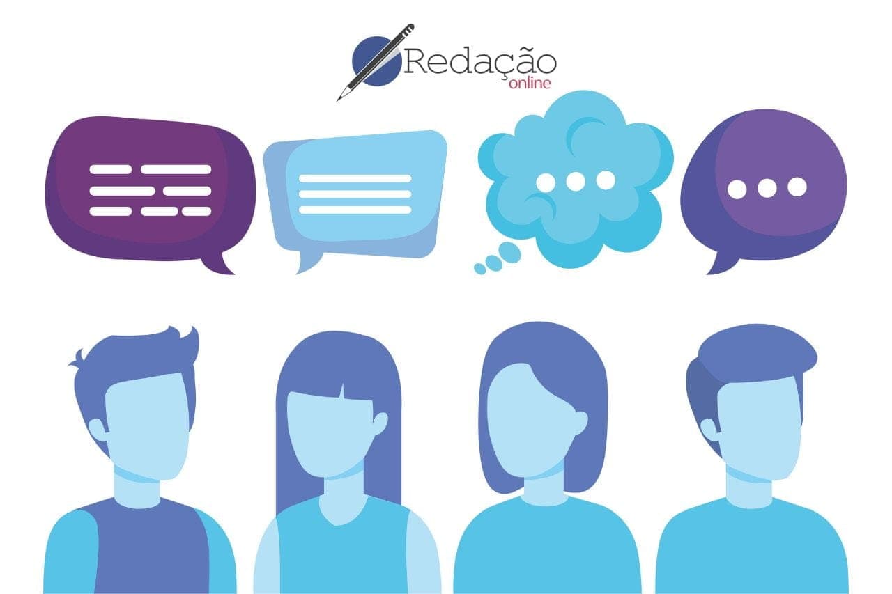 pessoas conversando ilustração