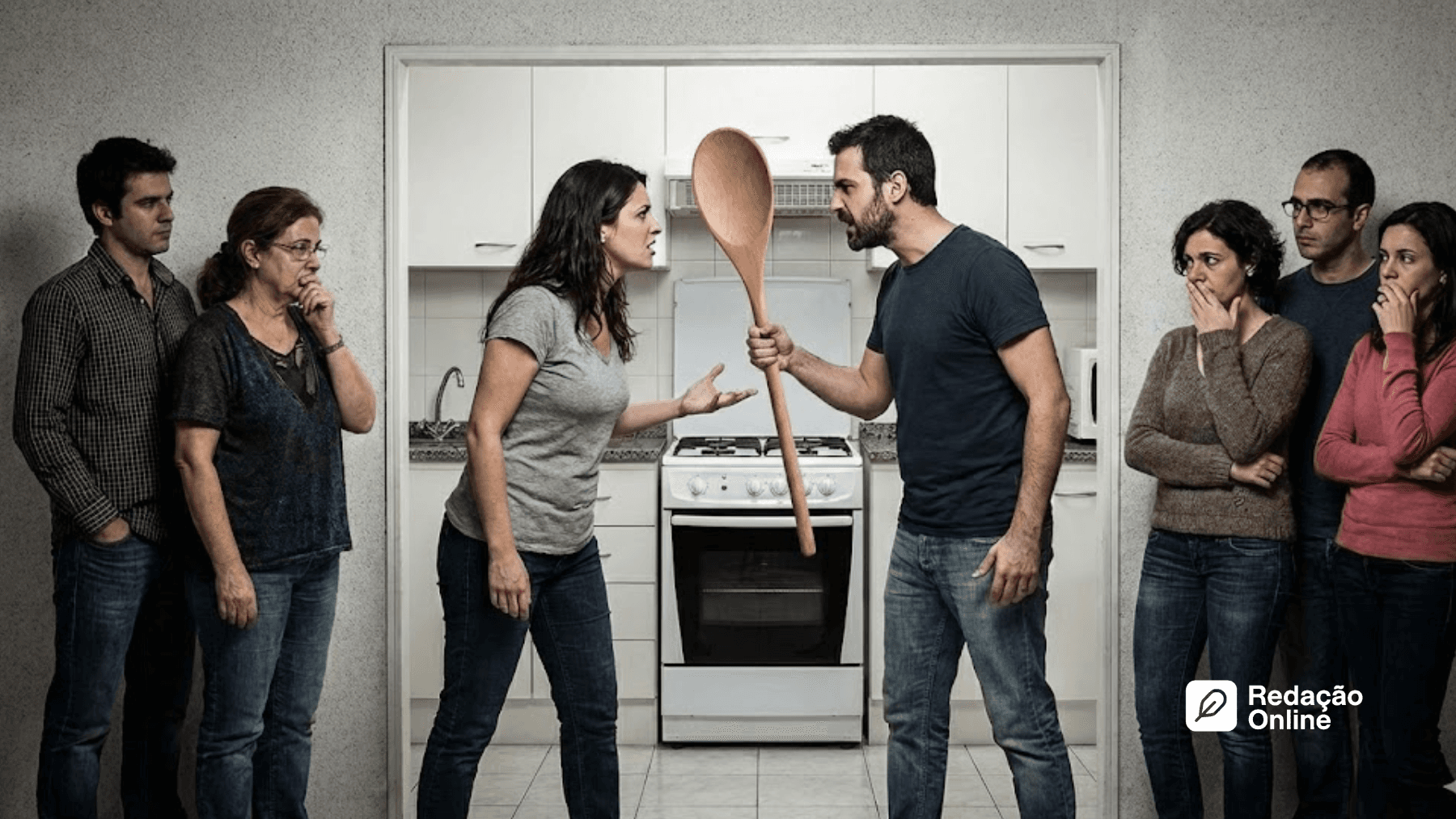Briga de marido e mulher tema de redação