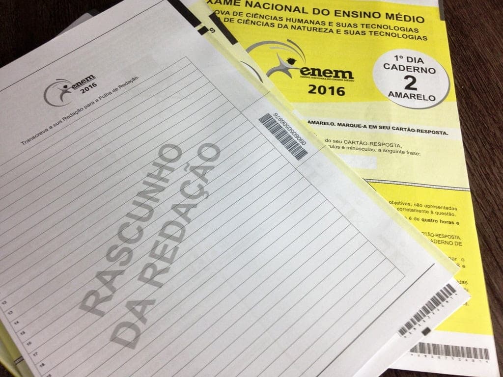 folha de redação do enem
