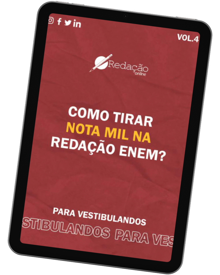 Imagem ilustrativa do E-book Como tira nota 1000 na redação Enem